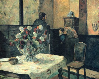 Painting of an Interior at Rue Carcel by Paul Gauguin